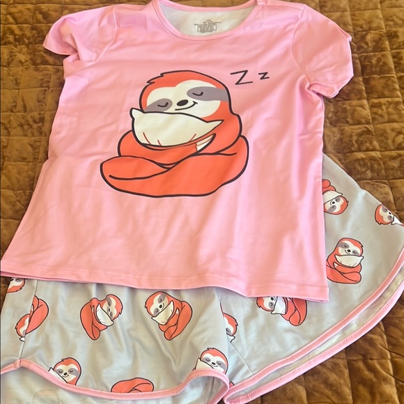 Pajamas | 52 Pink Sloth Kids Pajama Set Nwot | Poshmark